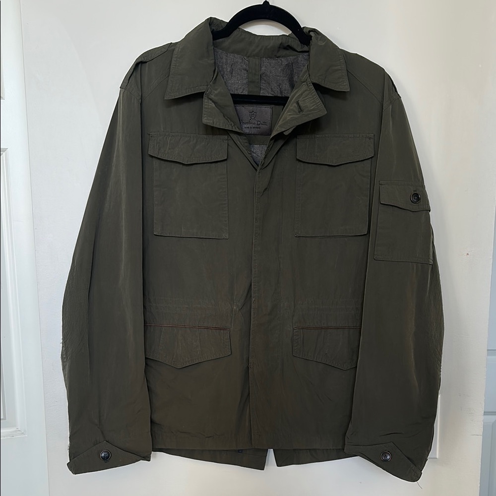 Massimo Dutti Olive Military Field Jacket